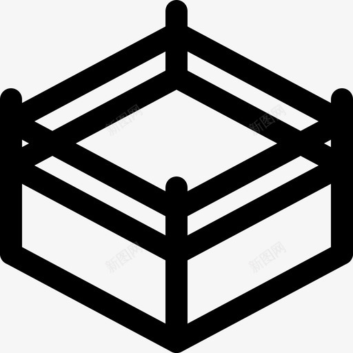 拳击场栅栏比赛图标svg_新图网 https://ixintu.com 拳击场 栅栏 比赛 绳索 运动路线图标
