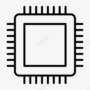 处理器计算机硬件图标图标