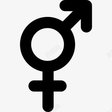 男人和女人的象征形状占星术图标图标