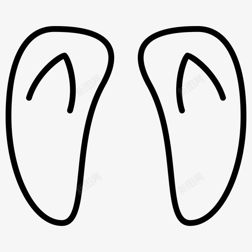 人字拖沙滩鞋凉鞋图标svg_新图网 https://ixintu.com 人字拖 凉鞋 夏天 夏天瘦 拖鞋 沙滩鞋