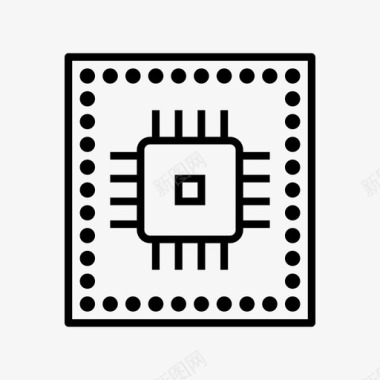 芯片内存微芯片图标图标