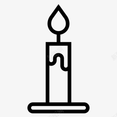 蜡烛庆祝灯光图标图标