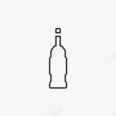 烈酒玻璃瓶威士忌图标图标