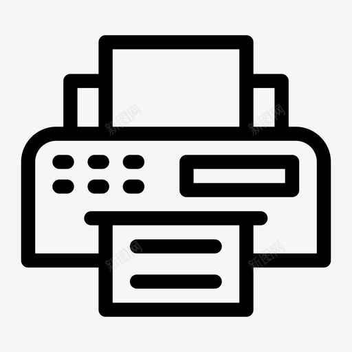 打印机设备机器图标svg_新图网 https://ixintu.com 办公室 打印机 技术介质 机器 纸张 设备