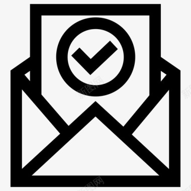 电子邮件复选标记信函图标图标