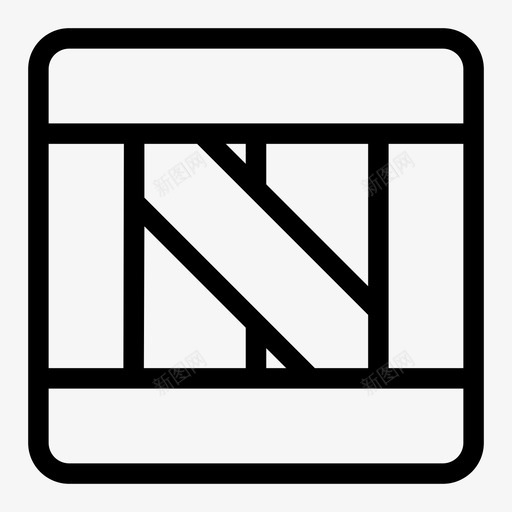 木箱板条箱包装图标svg_新图网 https://ixintu.com 包装 木箱 板条箱