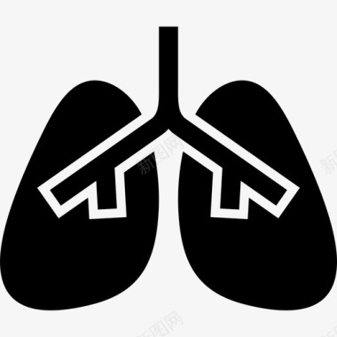 呼吸系统人肺肺符号图标图标