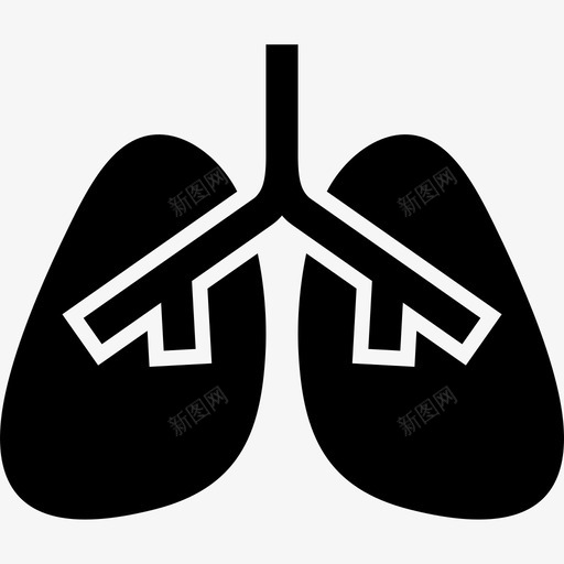 呼吸系统人肺肺符号图标svg_新图网 https://ixintu.com 人肺 呼吸系统 生物学 肺符号