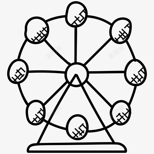 摩天轮嘉年华伦敦眼图标svg_新图网 https://ixintu.com 伦敦眼 嘉年华 庆典和派对 摩天轮 旋转木马