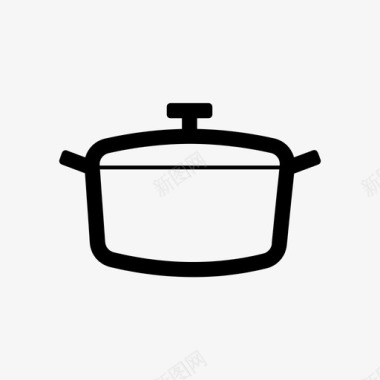 荷兰烤箱厨师锅图标图标
