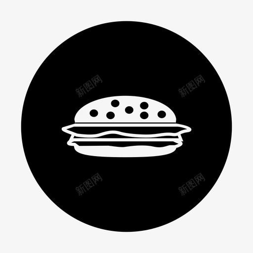 汉堡快餐小吃图标svg_新图网 https://ixintu.com 小吃 快餐 汉堡 美食圈