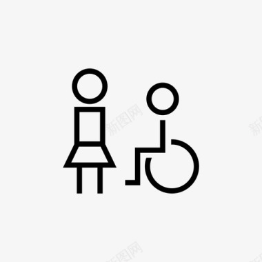 人员无障碍残疾人图标图标