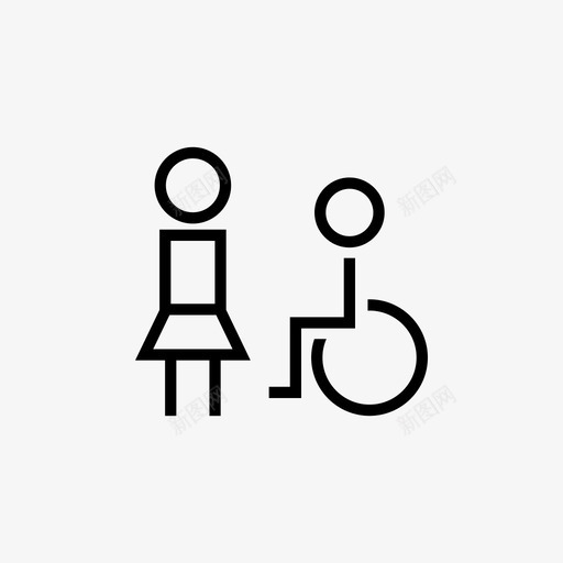 人员无障碍残疾人图标svg_新图网 https://ixintu.com 人员 卫生间 无障碍 残疾人
