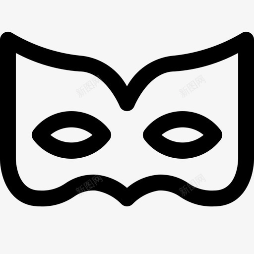 派对面具狂欢节服装图标svg_新图网 https://ixintu.com 伪装 服装 派对面具 物体线图标 狂欢节 眼罩