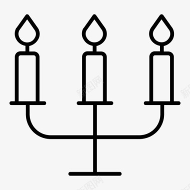 蜡烛烛台火焰图标图标