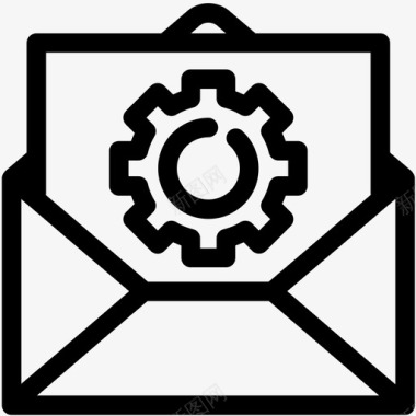 电子邮件信封消息选项图标图标