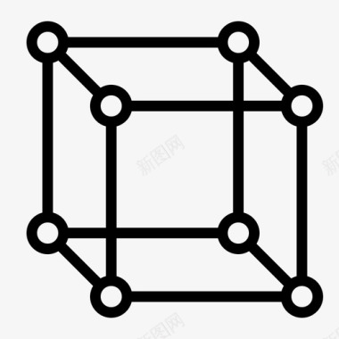 立方体几何学超立方体图标图标
