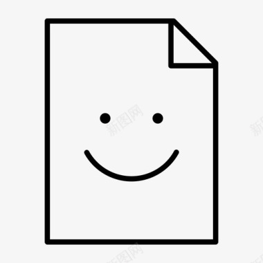 快乐的信纸微笑图标图标
