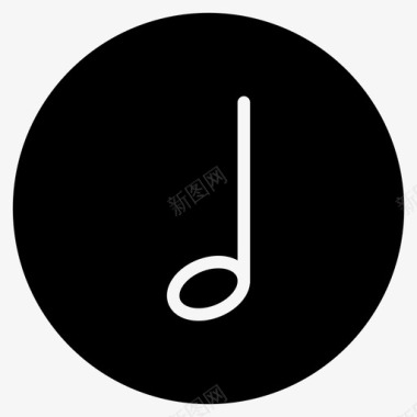 音乐音符半音符音乐图标图标