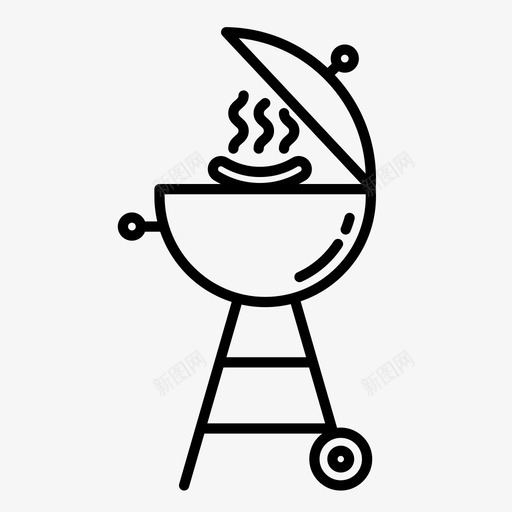 烧烤野营烹饪图标svg_新图网 https://ixintu.com 厨房工具 烧烤 烹饪 野营 香肠
