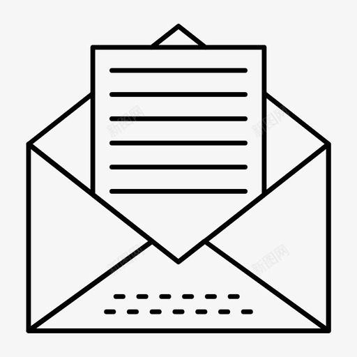 信件业务电子邮件图标svg_新图网 https://ixintu.com 业务 业务和办公室行图标 信件 打开 消息 电子邮件