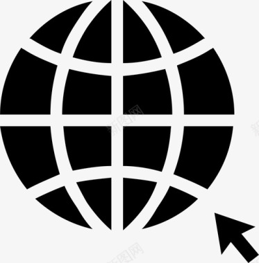 网络点击全球图标图标