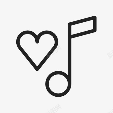 音乐之爱心图标图标