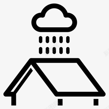 屋面防水雨水pixa图标图标