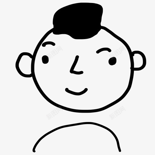有莫霍克的男孩脸手绘人图标svg_新图网 https://ixintu.com 人 手绘 有莫霍克的男孩脸 脸和人手绘