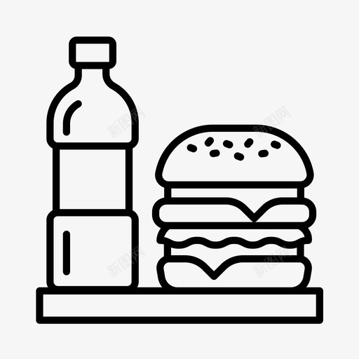 汉堡自助餐厅食堂图标svg_新图网 https://ixintu.com 垃圾食品 汉堡 自助餐厅 食品 食堂 饮料