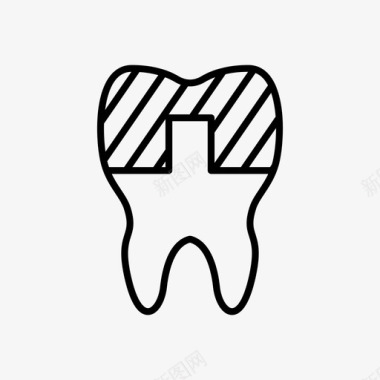 牙冠牙牙医图标图标