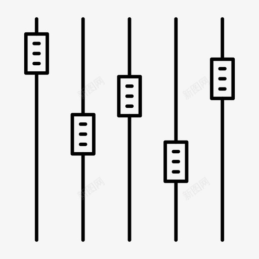 控件调整业务图标svg_新图网 https://ixintu.com 业务 业务和办公线图标 均衡器 控件 混合器 编辑 调整