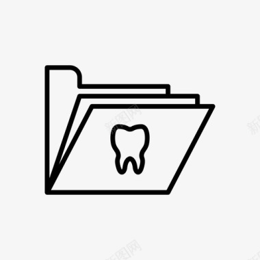 牙科文件夹牙医文件图标图标
