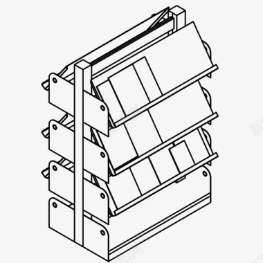图书馆书架书店期刊图标图标