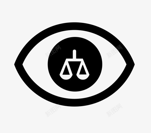 注意正义眼睛法律图标svg_新图网 https://ixintu.com 专注 动词 法律 注意正义 痴迷 看 眼睛