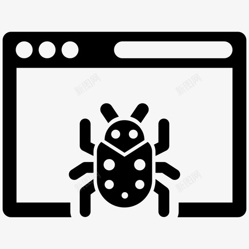 计算机病毒错误网站图标svg_新图网 https://ixintu.com 互联网安全 网站 计算机病毒 错误