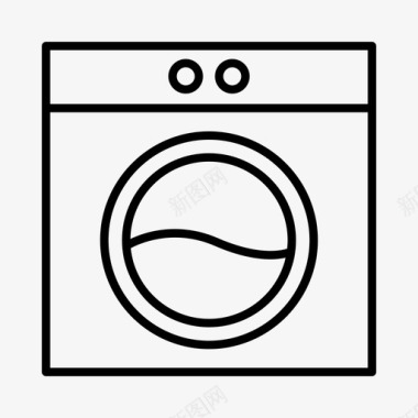 洗衣机清洁家务图标图标