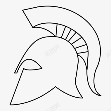 头盔古希腊英雄图标图标