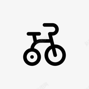 自行车像素完美线条图标图标