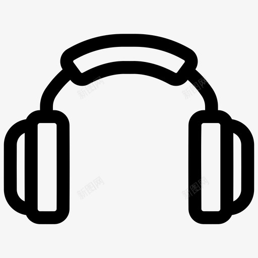 耳机音频听觉图标svg_新图网 https://ixintu.com 听觉 声音 录音室 电子设备和小工具 耳机 音频
