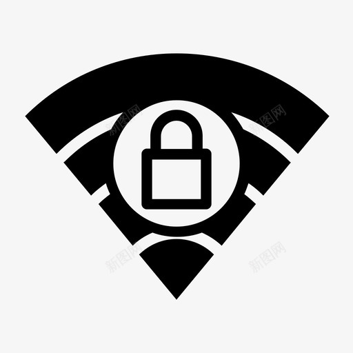 安全wifi专用wifi锁定图标svg_新图网 https://ixintu.com wifi锁定 专用 安全wifi