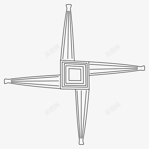 圣布里吉兹十字会天主教爱尔兰图标svg_新图网 https://ixintu.com 圣布里吉兹十字会 圣帕迪斯日 天主教 爱尔兰