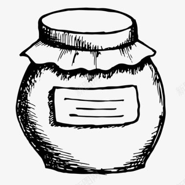 果酱食物罐子图标图标