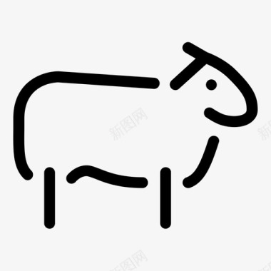 绵羊动物牧群图标图标