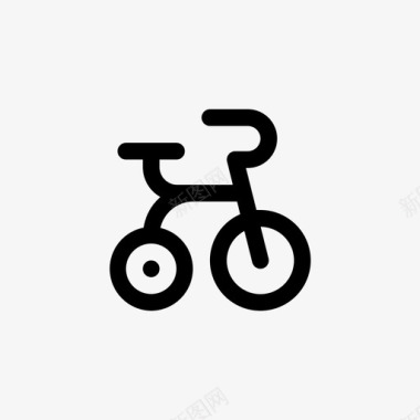 自行车像素完美线条图标图标