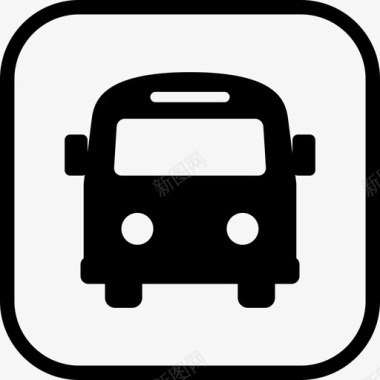 学者巴士站交通指示图标图标