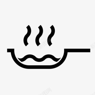 热煎锅煮沸烹饪图标图标