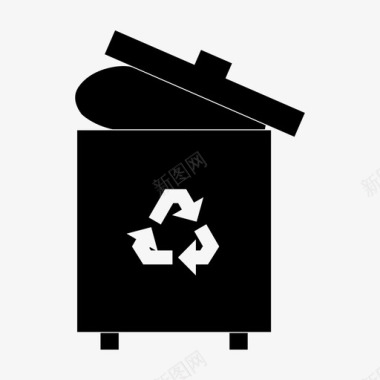 垃圾桶回收清除图标图标