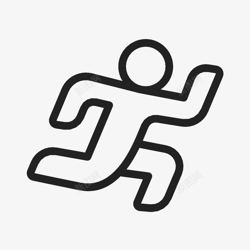 跑步者距离运动图标svg_新图网 https://ixintu.com 跑步者 距离 运动