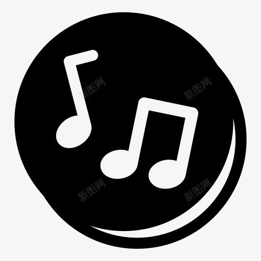 音乐音符音乐剧颤音图标svg_新图网 https://ixintu.com 歌曲 音乐剧 音乐图标 音乐音符 颤音